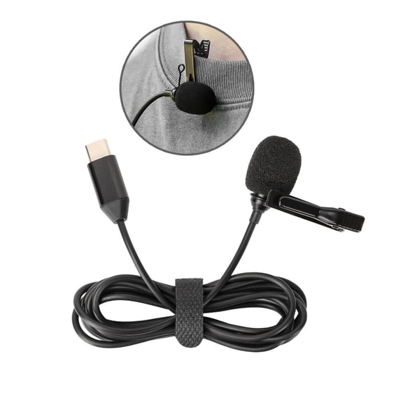 hejhncii Lavalier Microphone Sports Camera Recording Microphone Type-C Interface
