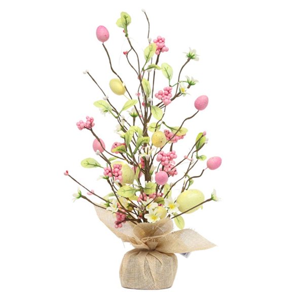 hejhncii Lighted Easter Egg Tree Decoration Tabletop Oranments for Home Party Wedding