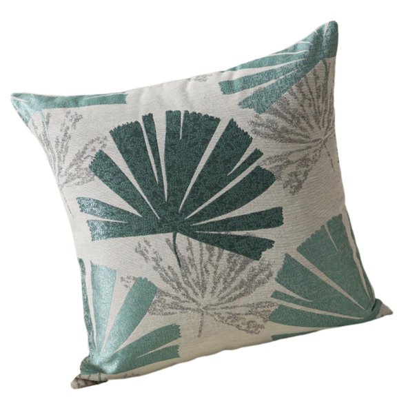 hejhncii Linen Cushion Case Jacquard Leaf Pattern Home Decors Living Space Pillow Cover