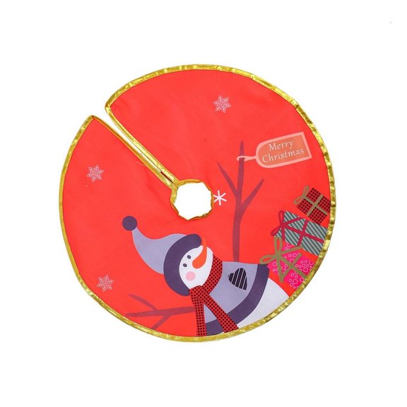 hejhncii Luxurious Gold Accented Tree Skirt for Christmas Festival Atmosphere Enhancement