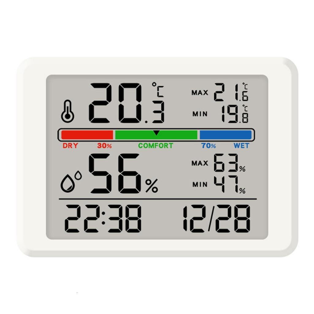hejhncii Magnetic Attraction Digital Clock with Indoor Temperature ...