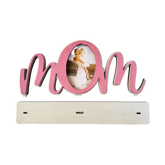 hejhncii Mamas Wood Letter Picture Frame with Bubble Stickers Creative Decorations