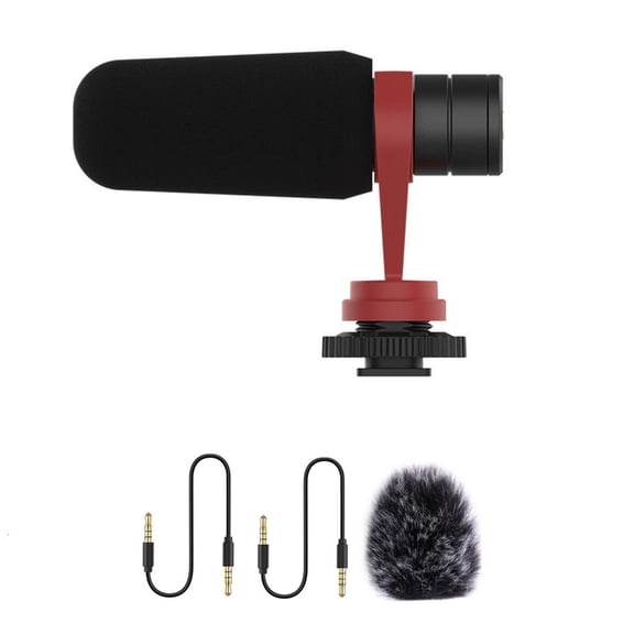 hejhncii Microphone Video Podcast Condenser Interviewing Microphone with 3.5mm Port For Smartphone Camera Streaming Broadcast
