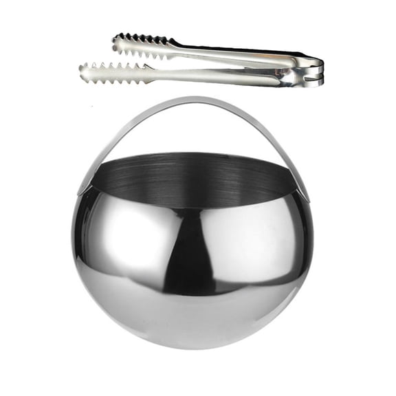 hejhncii Modern 2L Round Ice Buckets Stainless Steel Beverage Cooling For Parties Home