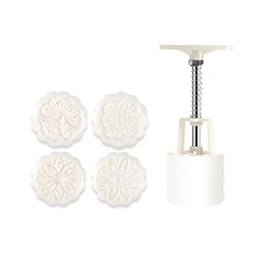 Picture of hejhncii Mooncakes Mold with Stamp Festival Cake ABS Plastics Mold Hand ...