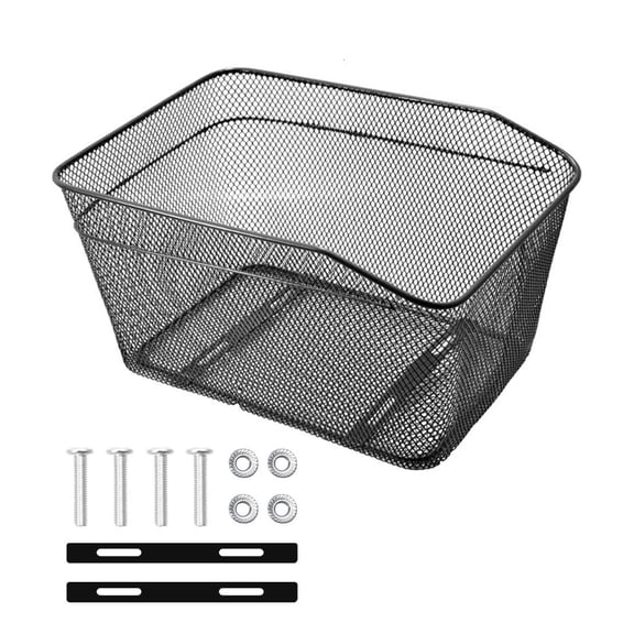 hejhncii Multipurpose Bike Rear Basket for Folding Mountain Bikes Durability Iron