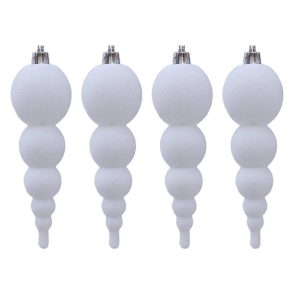 hejhncii Pack Of 4 Flocking Velvety Christmas Gourd Ornaments Hanging Holiday Decoration