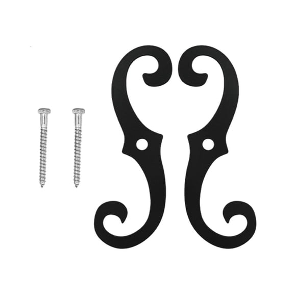 hejhncii Pack of 2 Cast Iron Shutter Dogs Powder Coated Weatherproof Fasteners