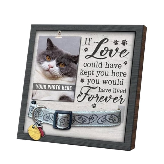 hejhncii Pet Memory Dog Cats Memorial Pictures Frame Photo Sign Gift for Pet Display