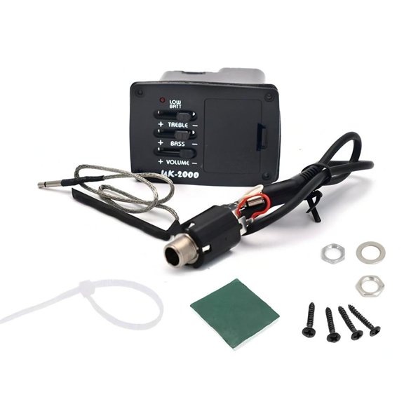 hejhncii Plastic Acoustic Guitar Equalizer 2 Band Frequency Adjustment Component