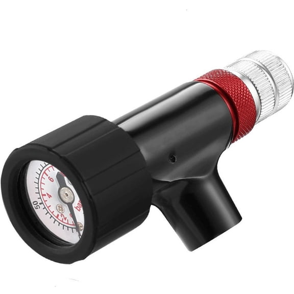 hejhncii Portable CO2 Inflator Head Bicycles Tyre Pump with Pressure Gauge Easy to Use