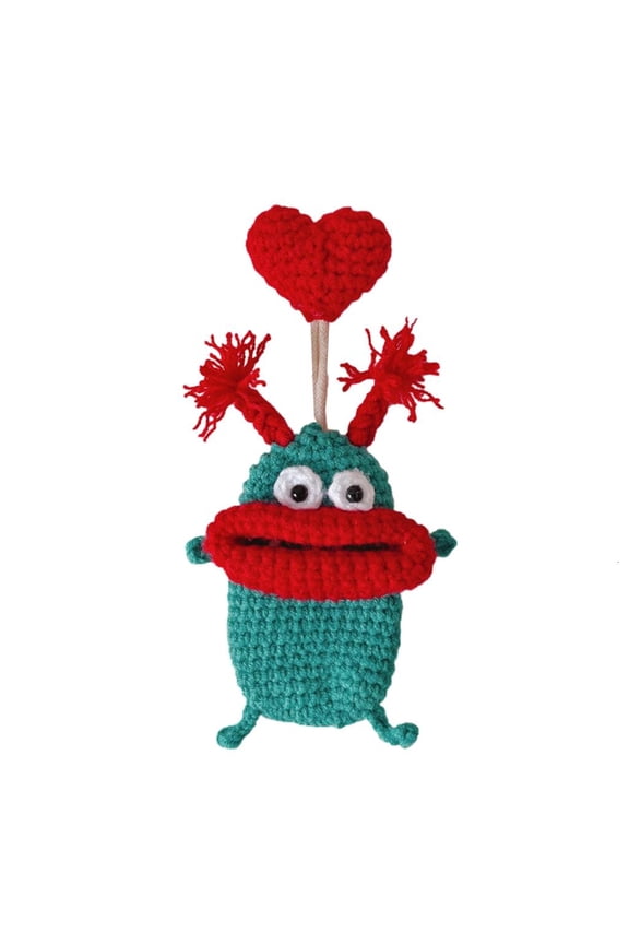 Pull Type Keys Bag Hand Knitting Keys Wallets Thick Lips Monsters Keychain Pouch