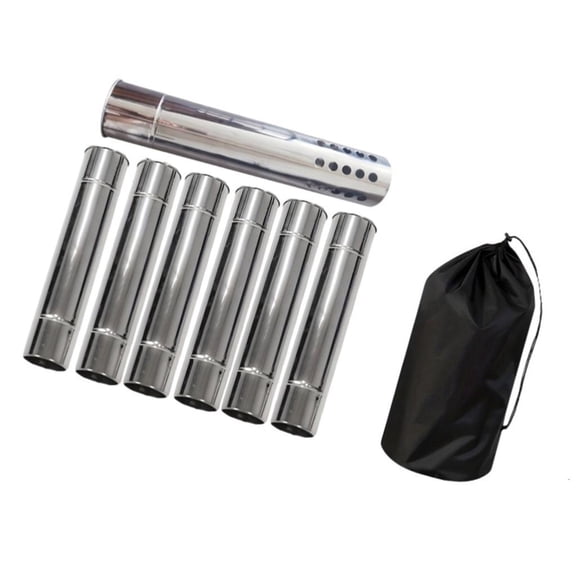 hejhncii Quick Heat Transfer Camping Chimney Pipe for Winter Tent Stove Accessories