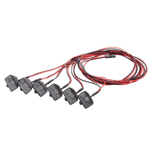 hejhncii Remote Control Crawler Roof Bright Light LED Headlight Lamp Accessory for Redcat D90 Scx10 Hpi Car Model Part