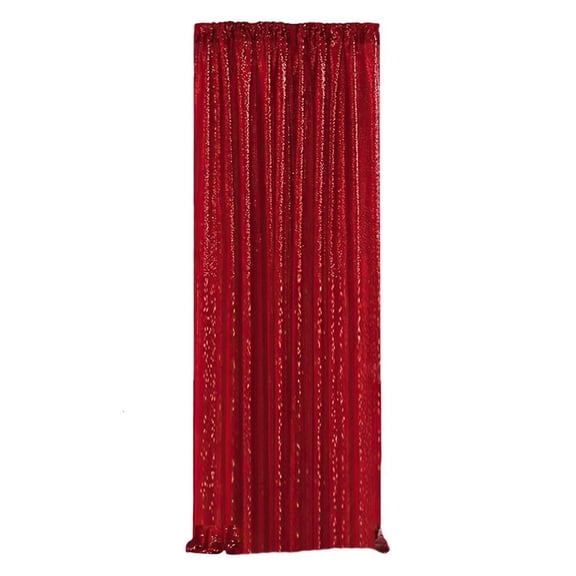 hejhncii Reusable Shimmering Event Backdrop Curtain Tear Resistant Gold/Red Sequined