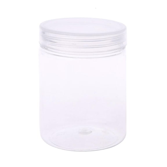 hejhncii Round Clear Jar 150ml Women Cosmetic Organization PET for Case Holder for Earring Ring Brooch Bead Diamond Storage