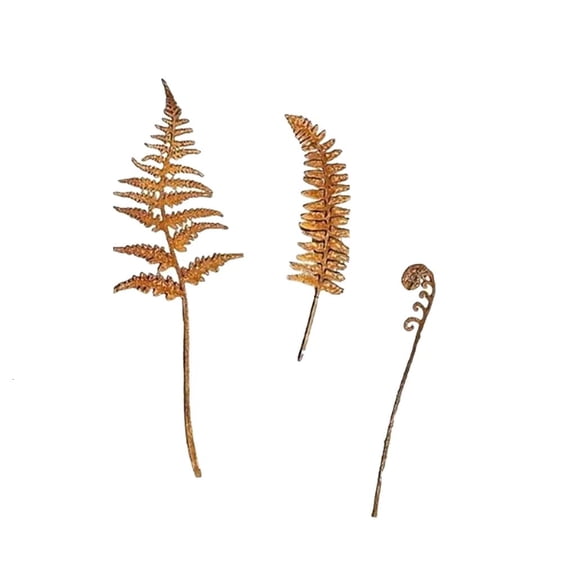 hejhncii Rusty Stake Leaves Shaped Statue for Spring Outdoor Sculpture Decoration
