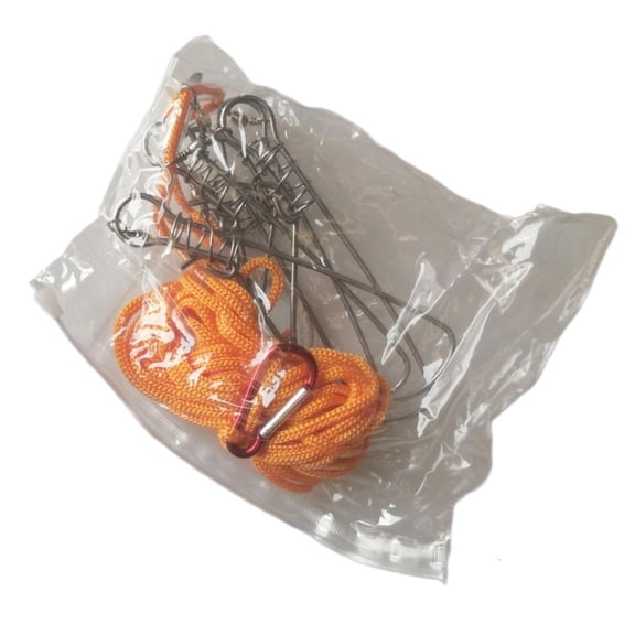 hejhncii Snaps Live Fish Lock Buckle Tackle Fishing Accessories Stainless Chain Stringer