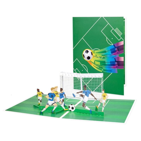 hejhncii Soccer 3D Popup Greeting Card,Sports Birthday Cards,Gift Cards with Envelope