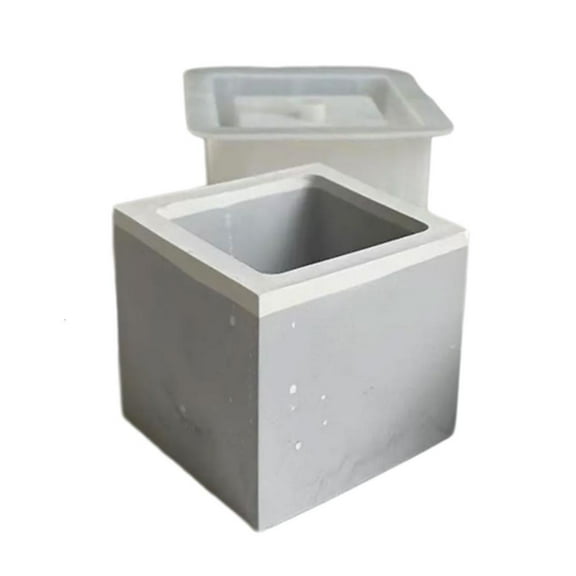 hejhncii Square Succulents Planter Molds Hexagonals Shape Flower Pots with Hole Silicone Molds DIY Concrete Planter Resins Moulds