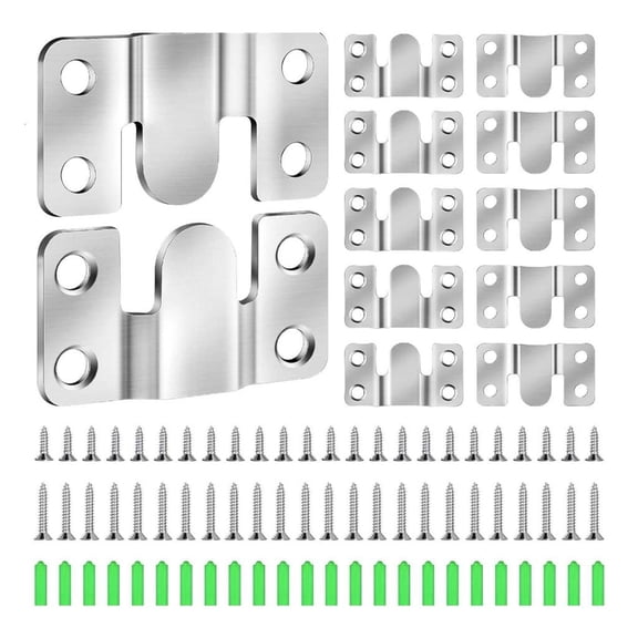 hejhncii Stainless Steel Picture Frame Hooks with Expansion Tubes Metal Frame Brackets