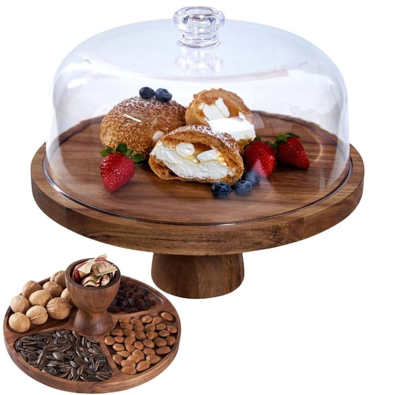 hejhncii Sturdy Wooden Display Rack 30cm Level Design For Pastries Hors D'oeuvres Serving