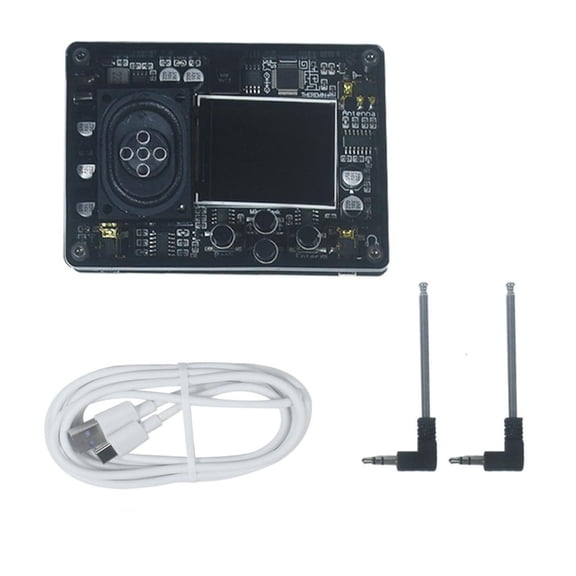 hejhncii Theremin Musical Instrument Creative Electronic Instrument Color Screen Display Theremin Kit with USB Cable and Antennas