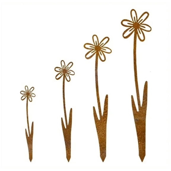 hejhncii Traditional Look Metal Flower Pot Stake Enduring Iron For Garden Lawn Enhancement Simple Assembly Nature Friendly Crafts