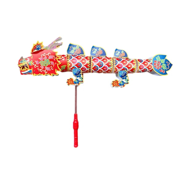 hejhncii Traditional Paper Dragon Dance Light Chinese New Year Dragon Themed Paper Craft Festive Party Supply Holiday Decors