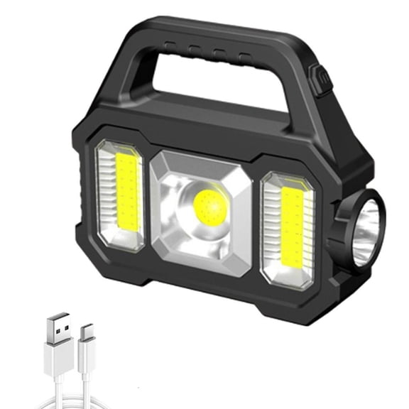 hejhncii USB Solar Charging Flashlight Water Proof Outdoor Searchlights Rechargeable LED Torch Camping Light 2500mAh Work Light