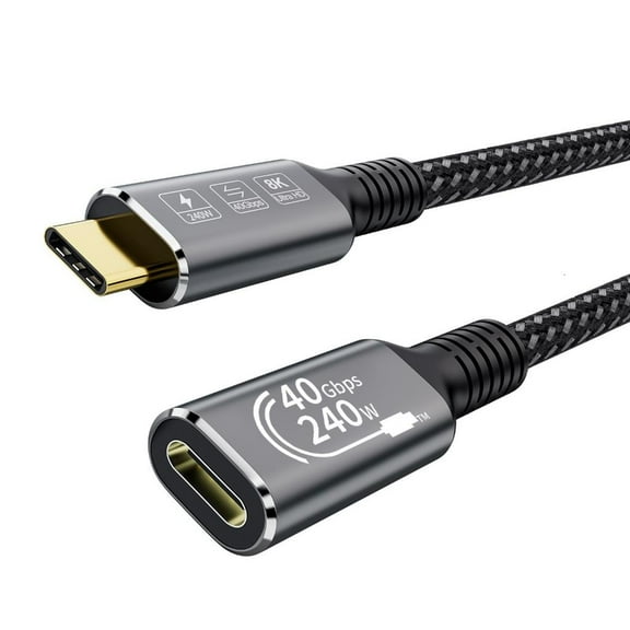 hejhncii USB4.0 Extension Cable 240W 8K USB C 40Gbps Data Transmission Cable 8K@60Hz Video Cable for Smartphone Laptops