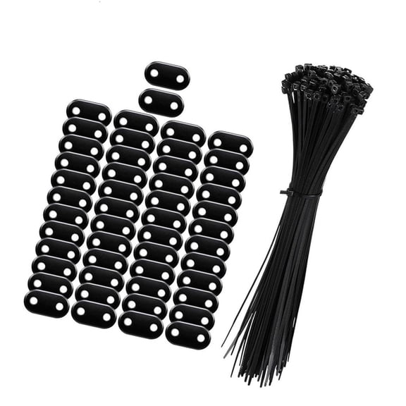 hejhncii Weatherproof PVC Fixation Clips with Nylon Cable Tie for Garden Privacy Barriers