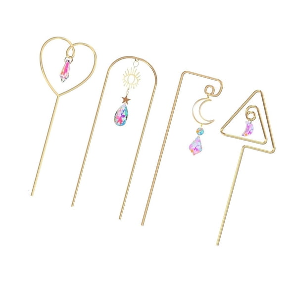 hejhncii Weatherproofed Trellises With Reflective Hanging Art For Vertical Plant Displays