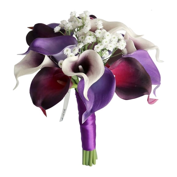 hejhncii Wedding Bouquet for Bride Bridesmaid Calla-Lily Artificial Flower Tossing Flower