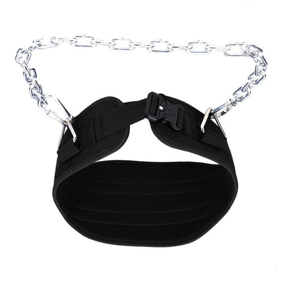 hejhncii Weight Dipping Belt with Ergonomic Padding and Steel Chain Weighted Pull Up and Squat Belt Dip Belt for Weightlifting