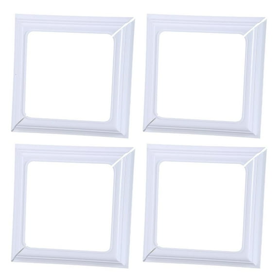 hejhncii White Plastic Post Base Trim Skirt 4inch Interior Diameter for Deck Posts 4Piece