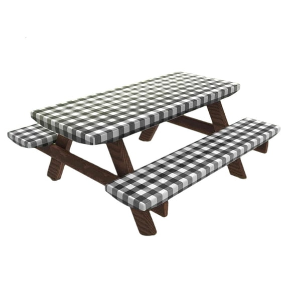 hejhncii Windproof Waterproofie Tablecloth Elastic Outdoor Picnic Benches Covers Set