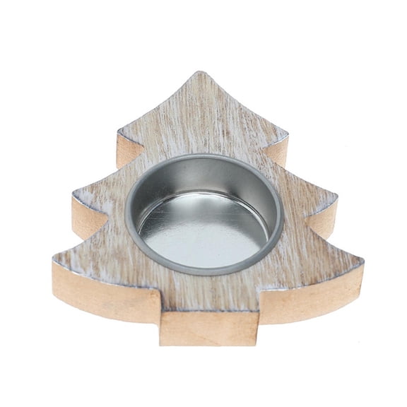 hejhncii Wood Light Holder Wooden Candlestick Candle Holder for Rustic Home Table Desktop