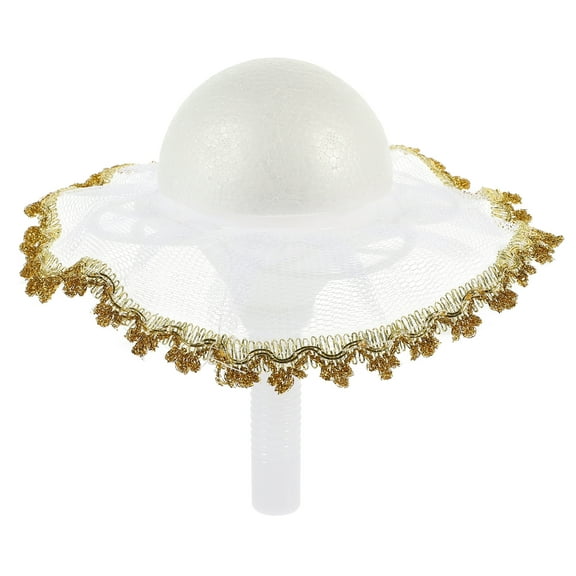 heka Bride Bouquet Holder with Floral Foam and Lace Collar for DIY Wedding Flowers