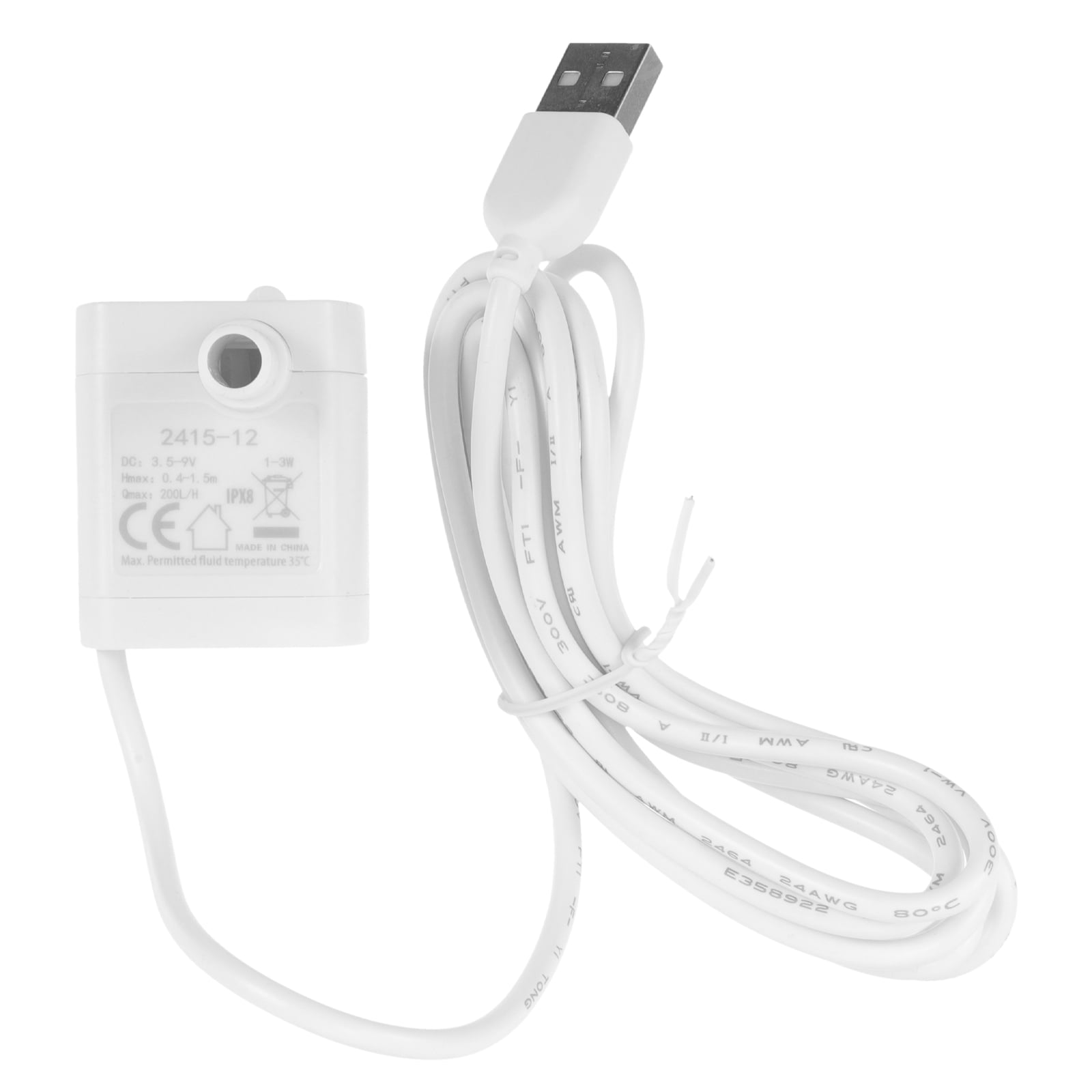 heka Fish Tank Oxygen Pump USB Powered Mini Pond Oxygenator White