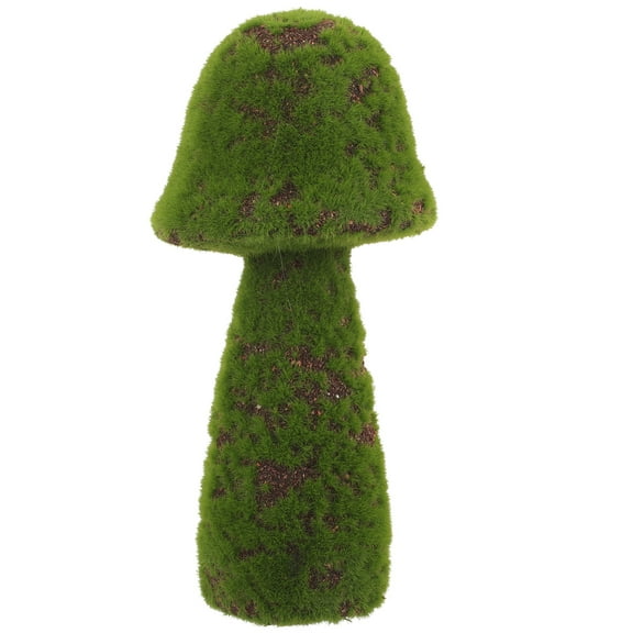 heka Green Mushroom Decor, Flocked Simulation Figurine