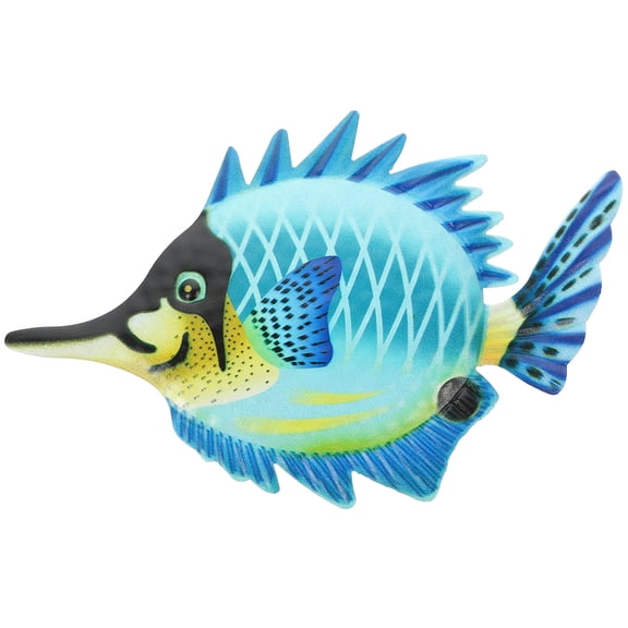 heka Metal Fish Wall Decor Outdoor Sculpture Nautical Hanging Ornament
