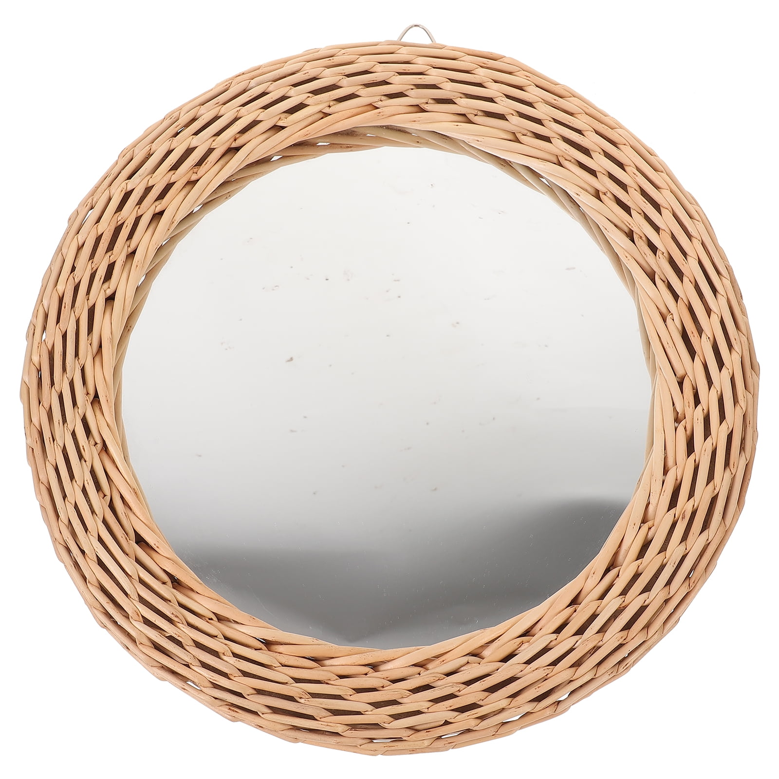 heka Rattan Circle Wall Mirror for Farmhouse Bedroom - Walmart.com