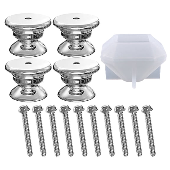 1 Set Home Silicone Drawer Knob Mold with Screws Cabinet Knob Mold for DIY Accessories