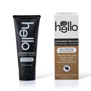 Hello Activated Charcoal Whitening Toothpaste, Fresh Mint & Coconut Oil