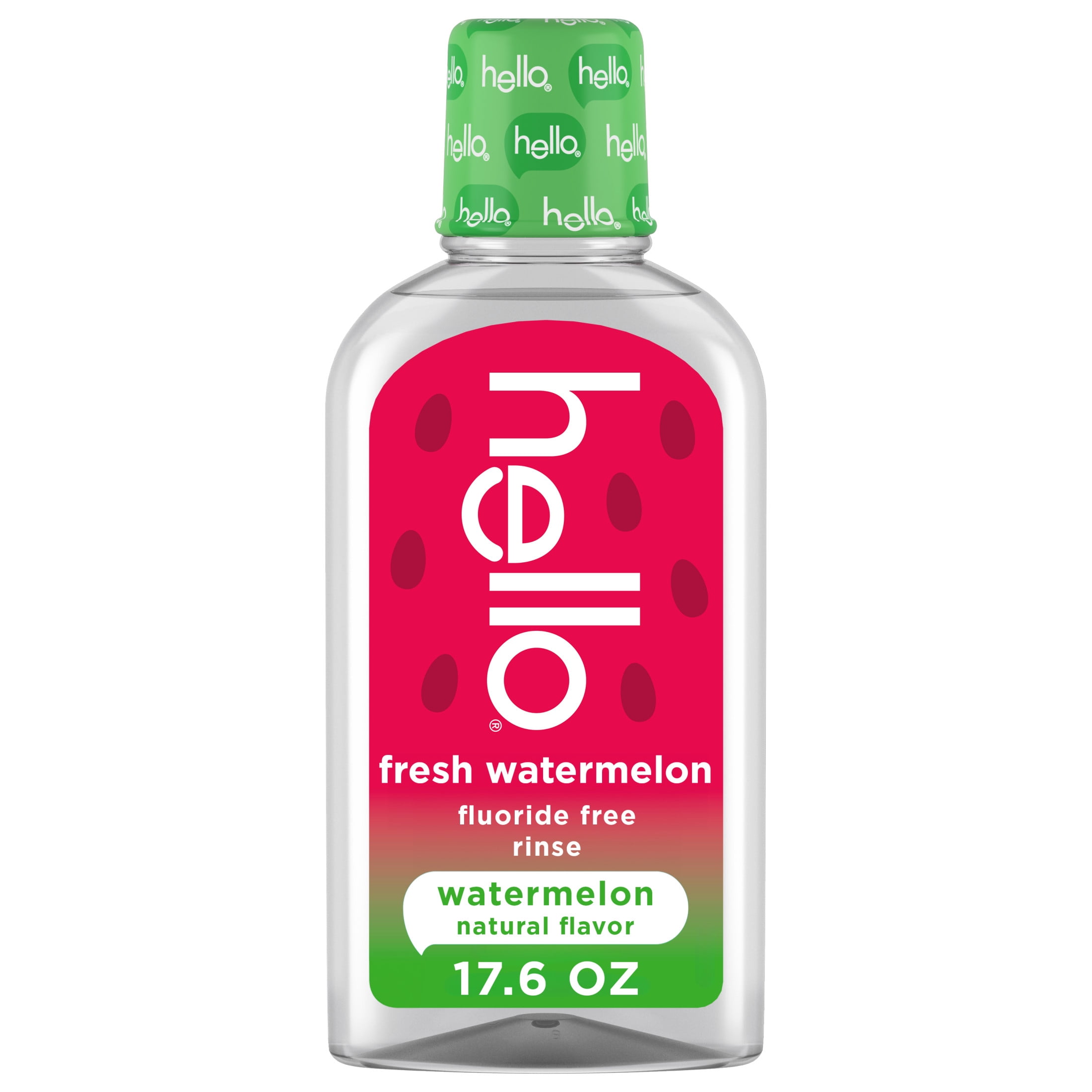 hello Fresh Watermelon Kids Mouthwash, Fluoride Free, 17.6 fl oz