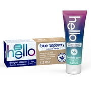 hello Dragon Dazzle Kids Toothpaste with Fluoride, Blue Raspberry Toothpaste, 4.2 Oz Tube