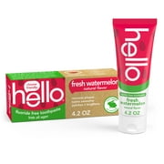 hello Fresh Watermelon Fluoride Free Kids Toothpaste, 4.2 Oz Tube
