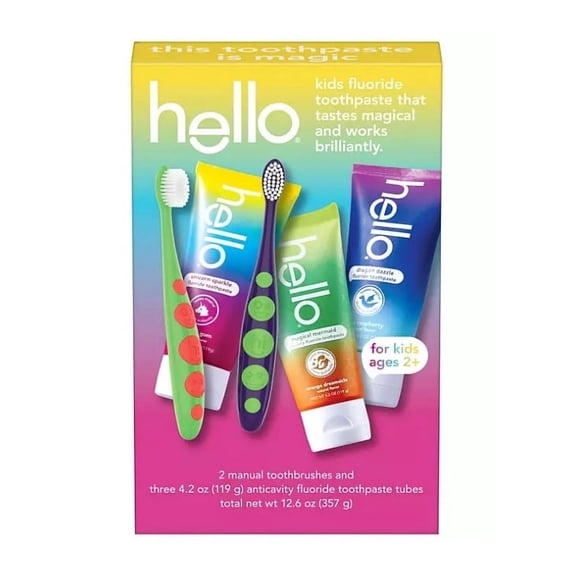 hello Kids Toothpaste and Toothbrush Variety Pack