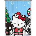 hello Kitty Compartment shower curtain for small bathroom, cute shower